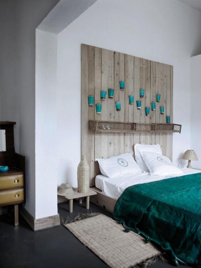 room-bedroom-white-bed-head wood-green accents