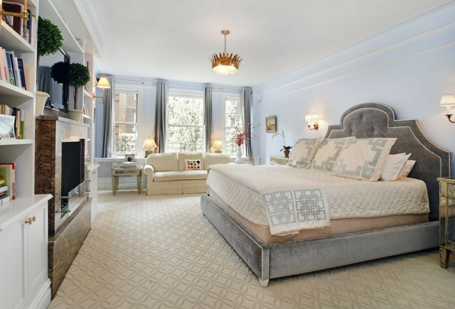 blue gray bedroom