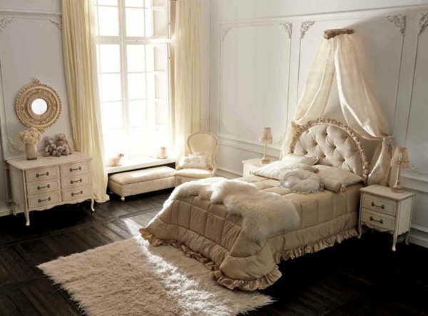 white bedroom castle