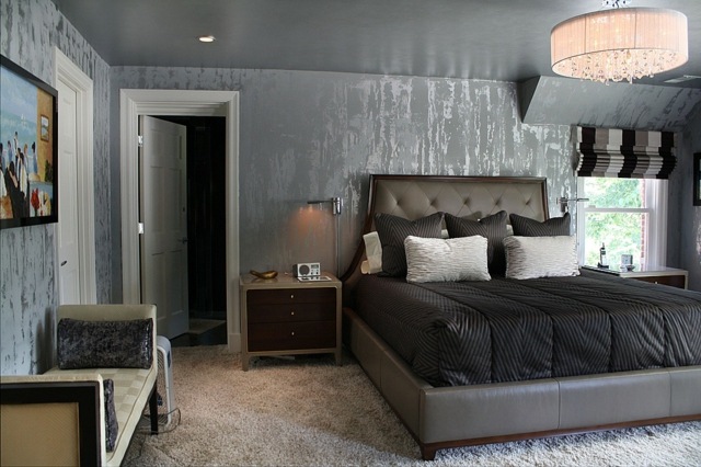 elegant gray bedroom