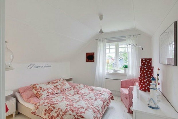 white pink bedroom