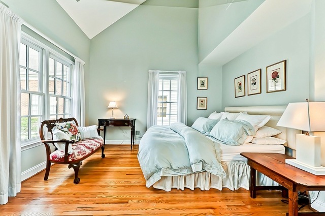 pale green bedroom