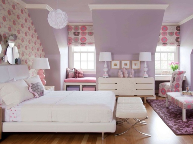 pink purple bedroom