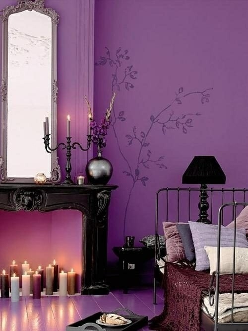 bedroom purple sincere color