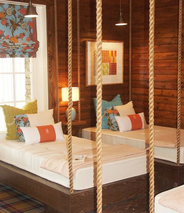 cozy room marine design bed hanging