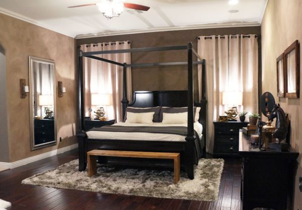 luxury room dark tones decoration