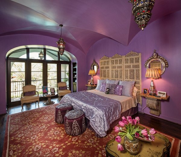 purple eastern deco room