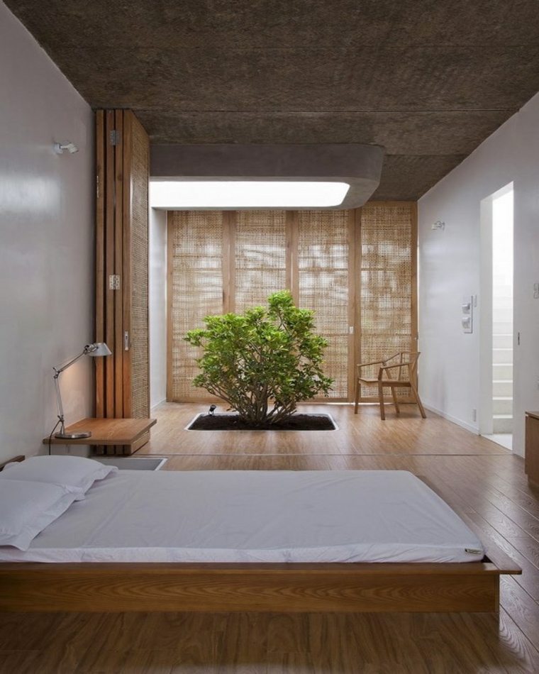 rooms floors wood deco trees zen