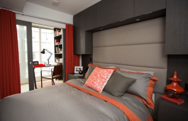 room decoration orange gray