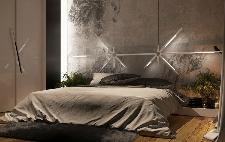 design chambres adultes décoration têtes de lit transparent