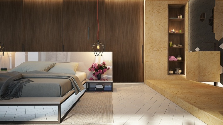 chambres moderne décoration design forme géométrique