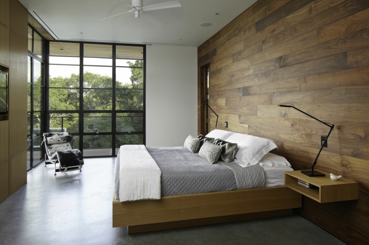 bedroom wall deco wood minimalist