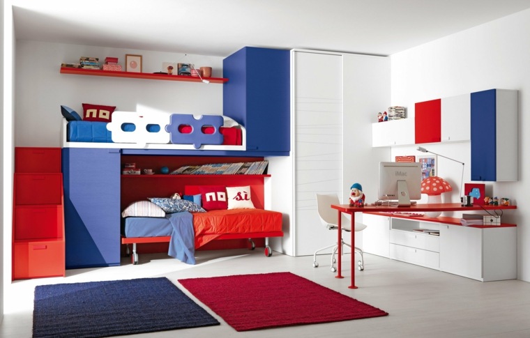 child room deco modern red