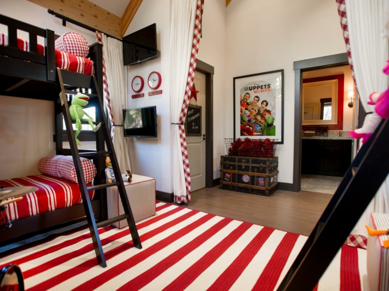 modern red carpet child room