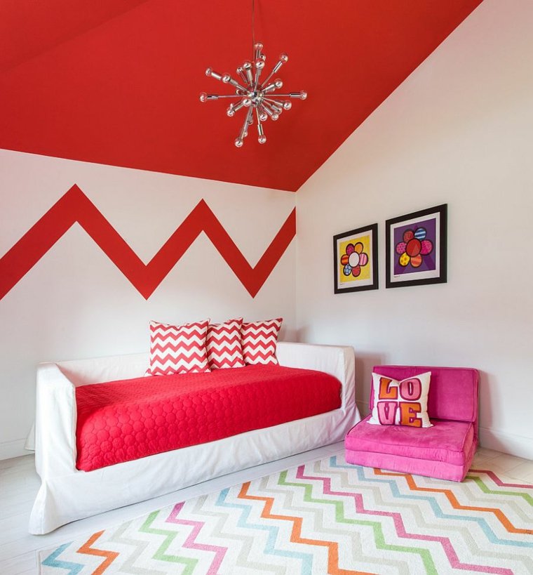 red girl child room