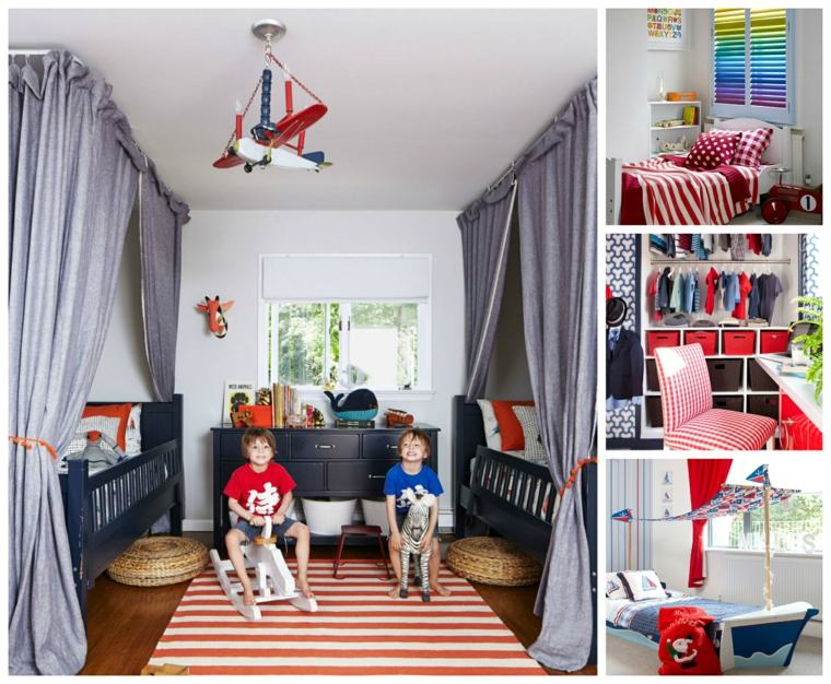 red children's room ideas deco