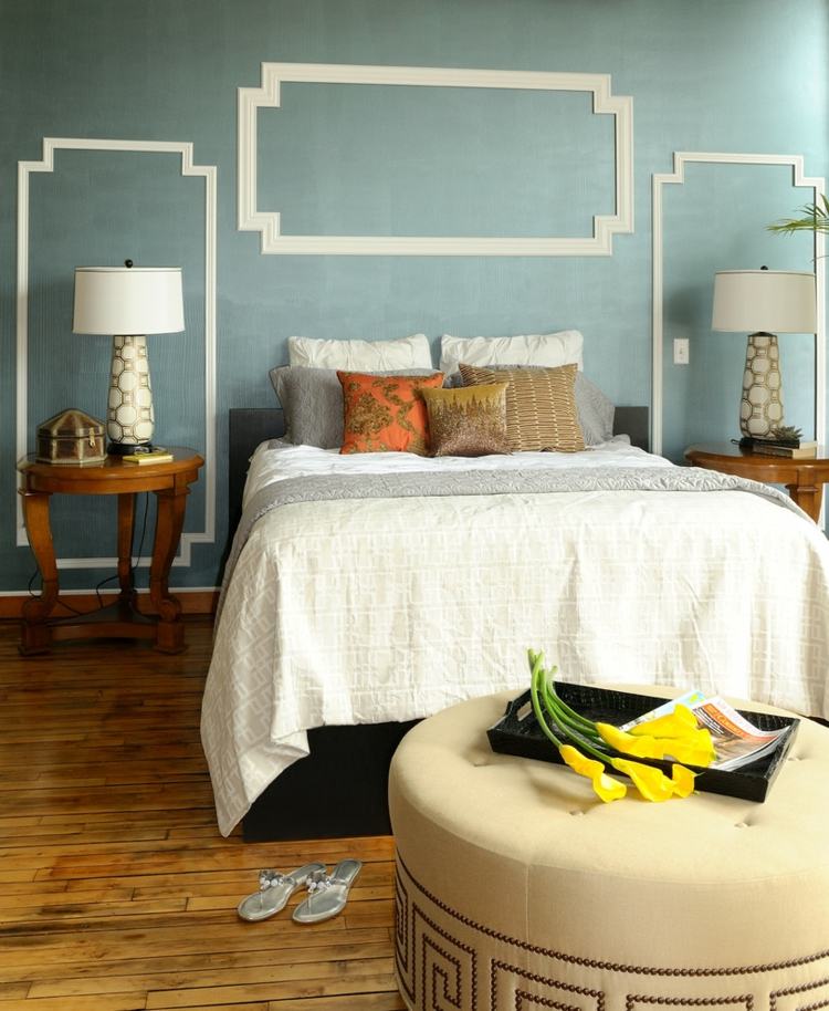 light blue feng shui bedroom