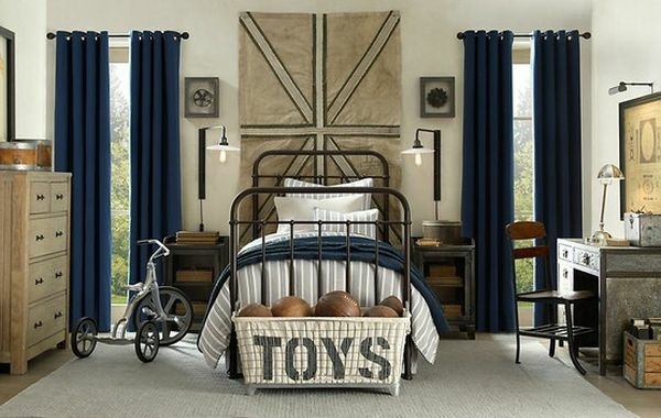 teen boy boy room vintage stil