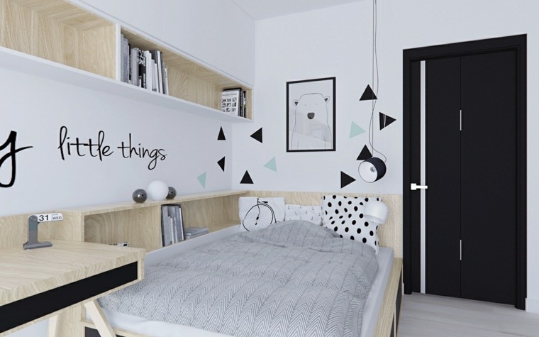 design bedroom child furniture wood deco wall bed frame storage