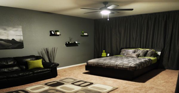 dark room decoration green