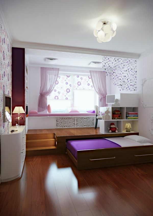 children's bedroom with hide-away bed