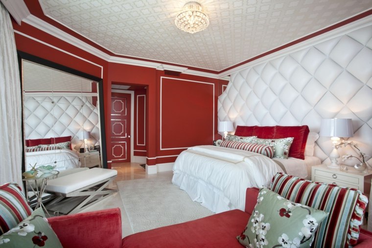 romantic room deco red white