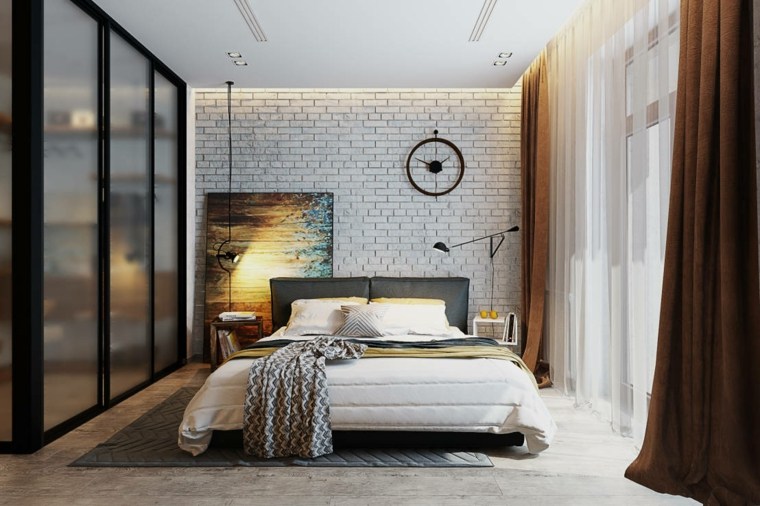 modern industrial style bedroom