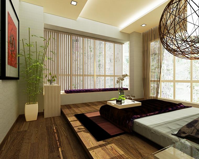 bedroom atmosphere zen original idea interior design modern painting wall plant