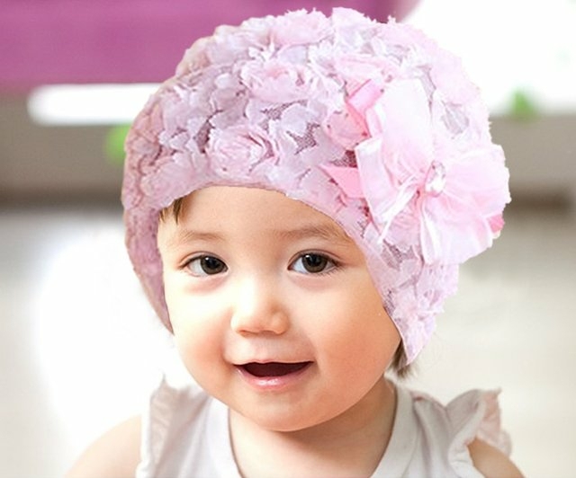 baby girl flower hat