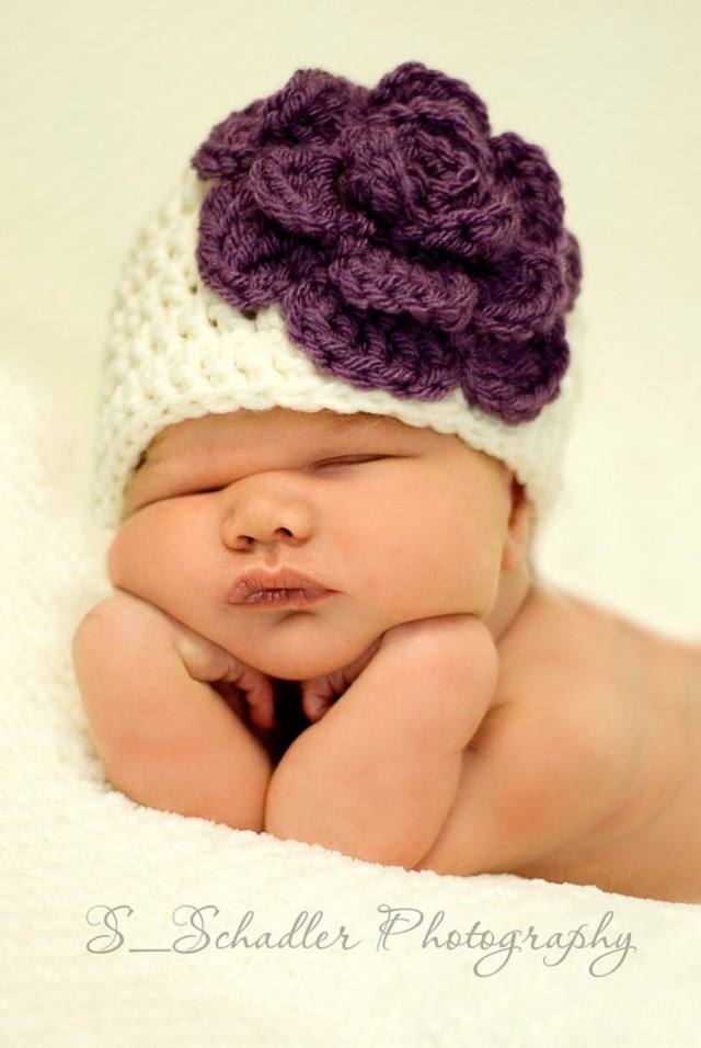 purple little girl hat