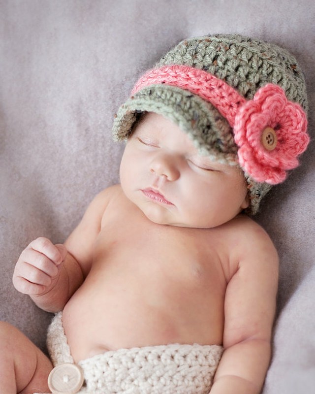 knitted hat baby girl