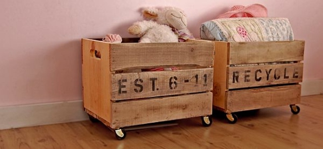 wooden pallets storage carts