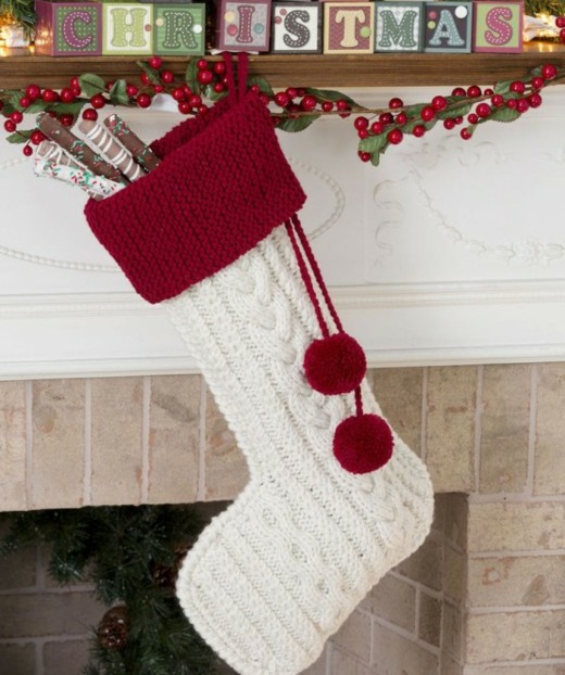 sock Christmas red white