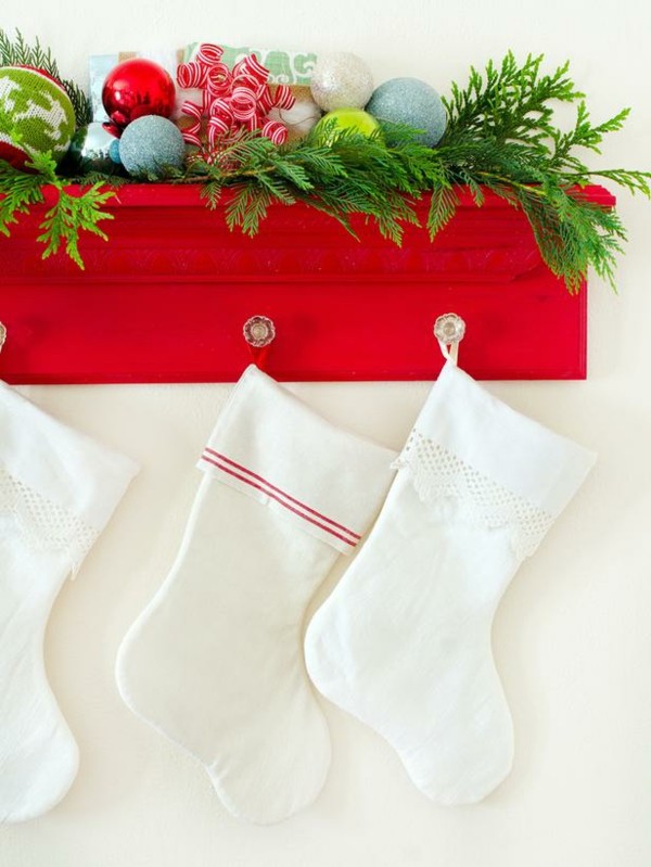 white socks deco christmas arrangement