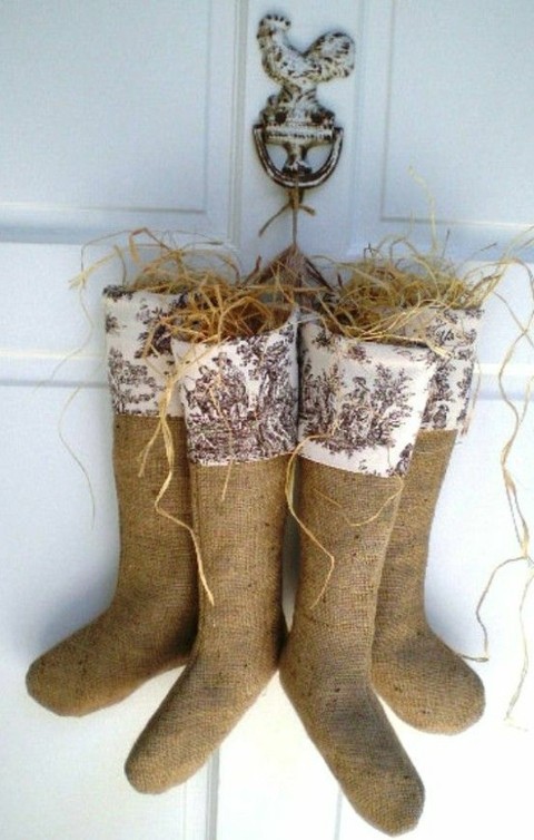 country style deco socks