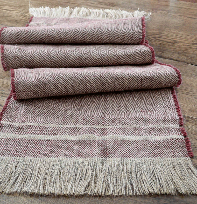 modern table runner to make the same jute canvas