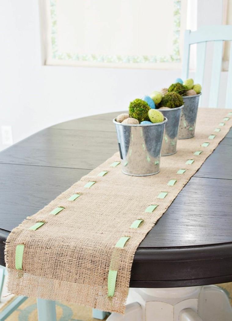 table runners easter deco idea table jute