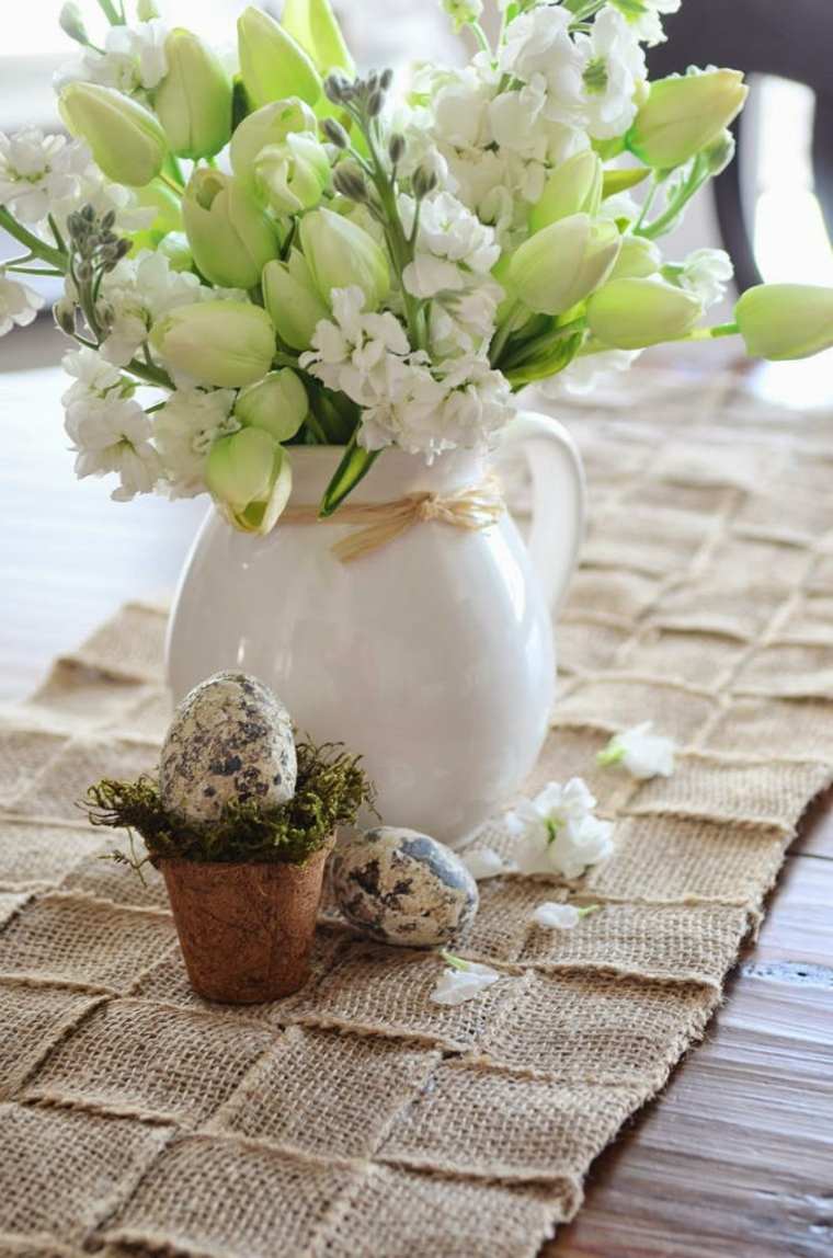 table runner burlap easter decoration easter pattern