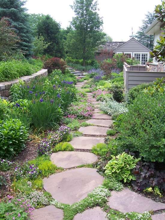 Alpine design garden path