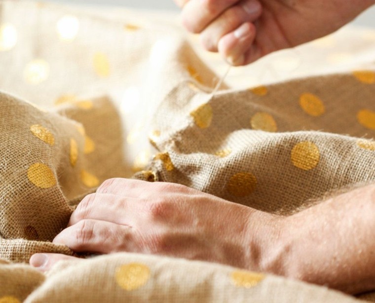 path table burlap diy deco party creative activity