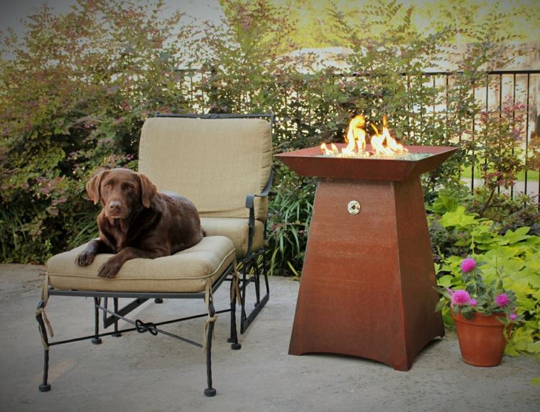 outdoor fireplace garden idea