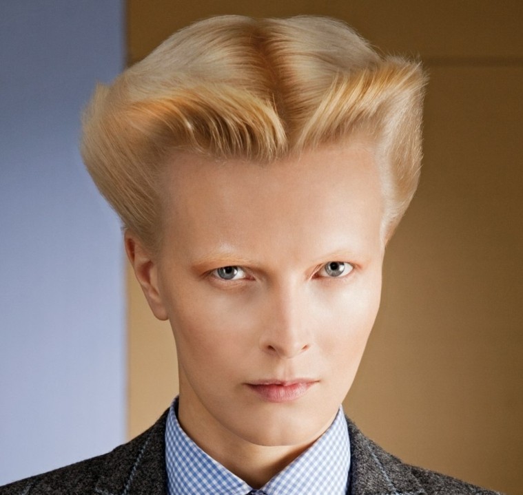 hair blonde-woman-breaker-androgynous trend