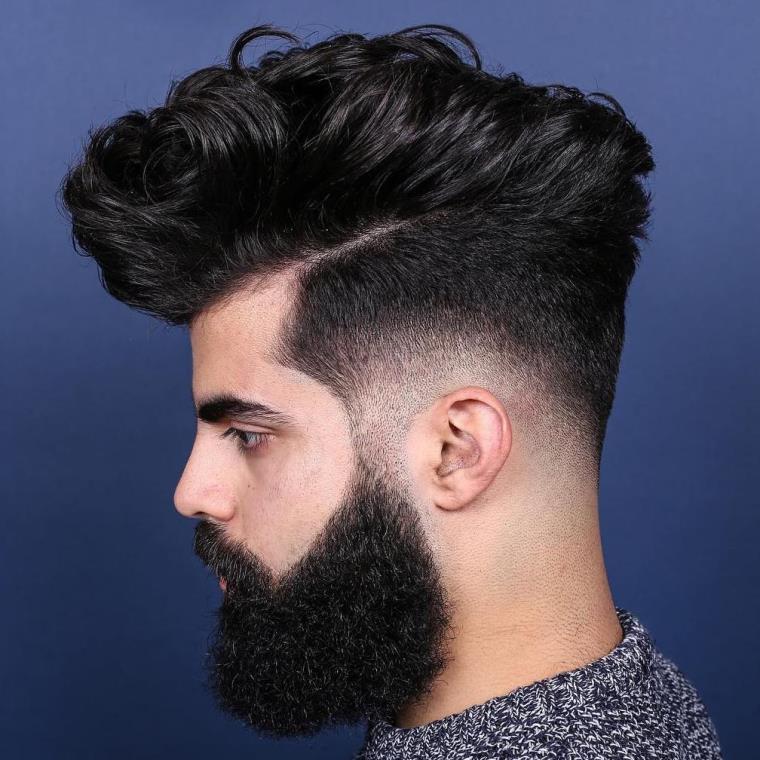 Pompadour haircut-wavy-volume-haircut