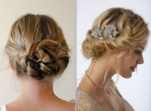 modern interesting braid bun