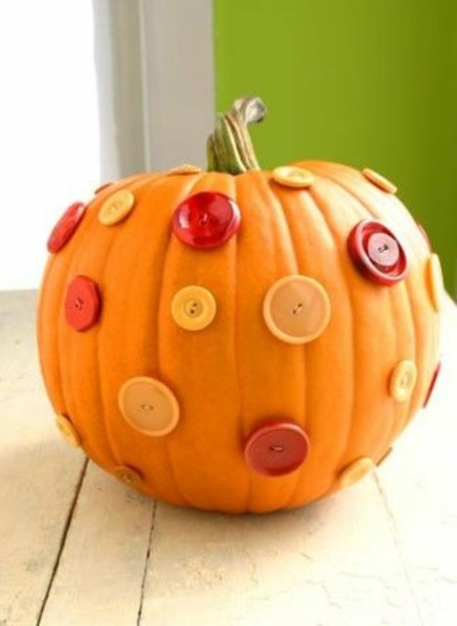 pumpkin decorated buttons