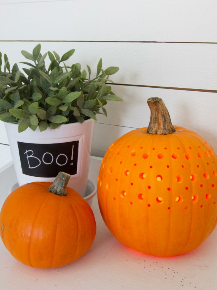 little pumpkin deco interior halloween idea candle plant