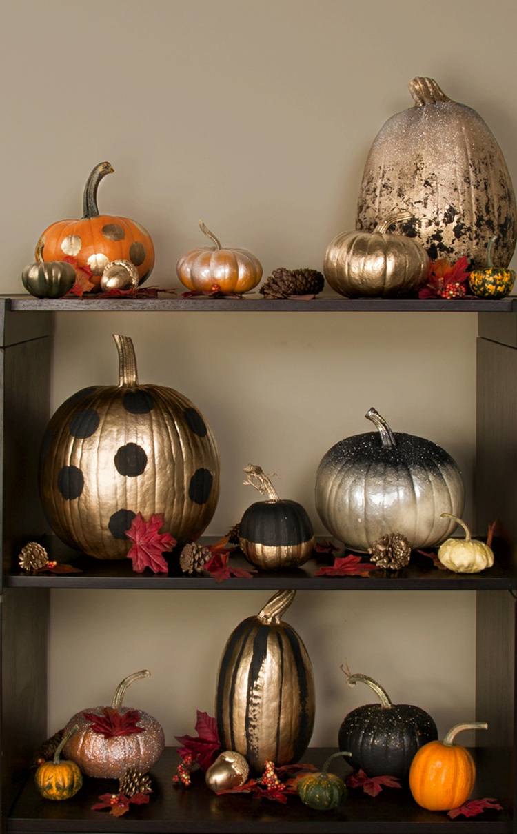 gresskar halloween dekorasjon etagere