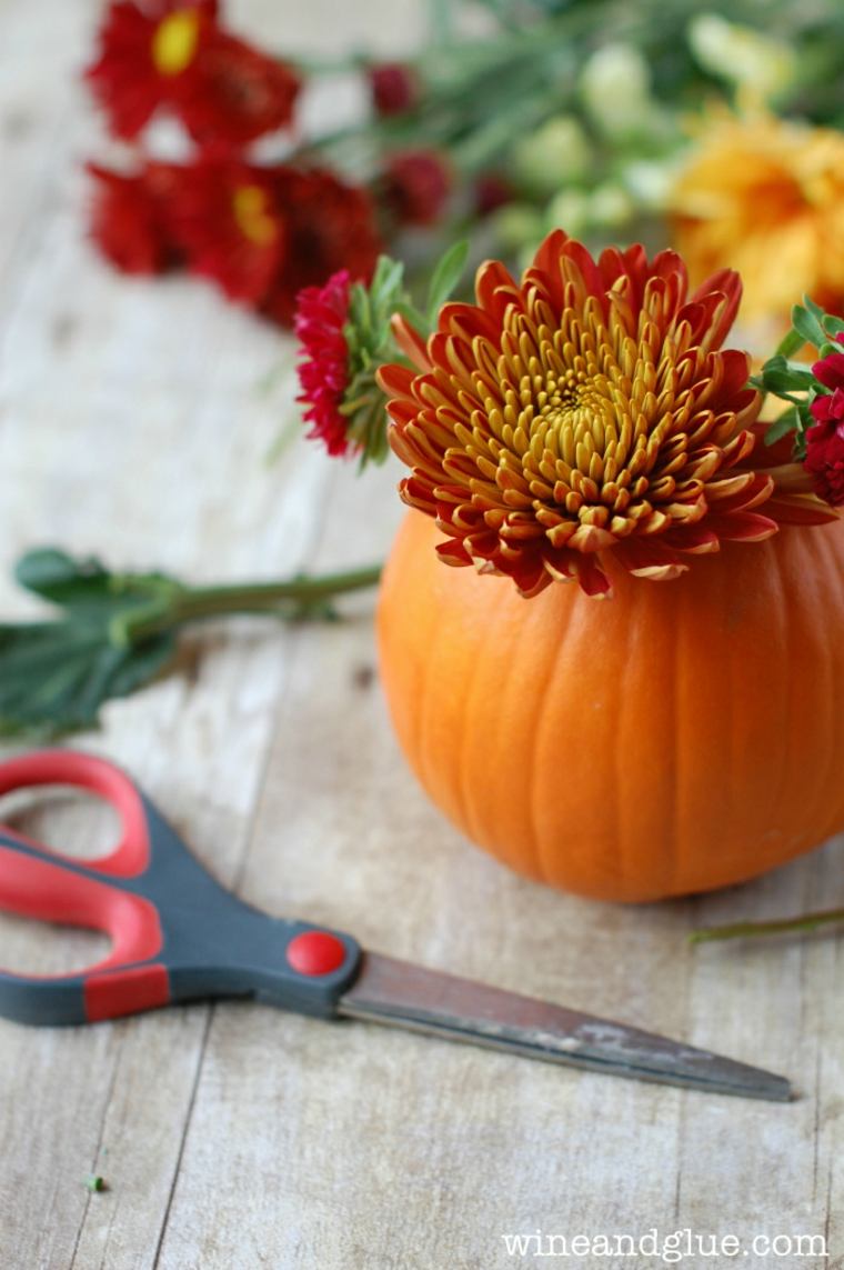 deco autumn idea diy labu bunga menghiasi musim luruh dalaman