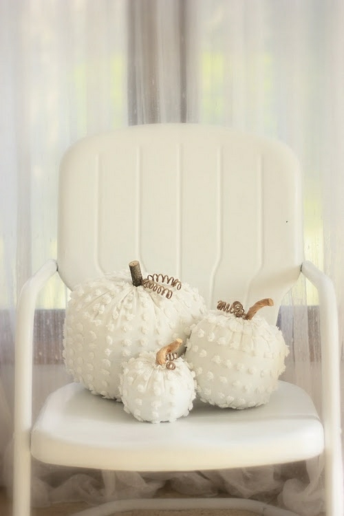 white deco pumpkins