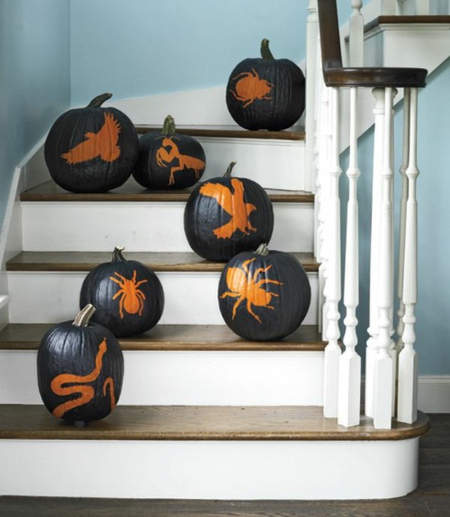 dekorasjon halloween gresskar svart original idé